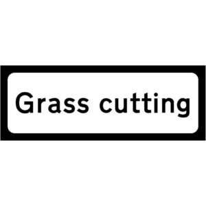 Grass-Cutting-Sign-Supplementary