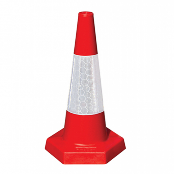 JSP 50cm Sand Weighted Road Cone with Sealbrite Sleeve Road Cones