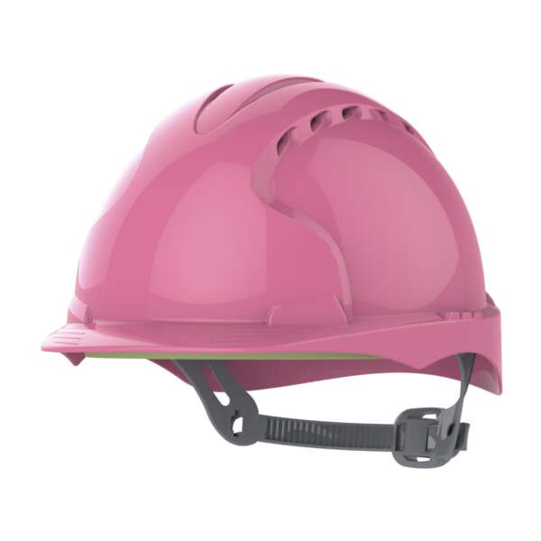 Vented, mid-peak safety JSP AJF030-00 EVO2 helmet in Pink