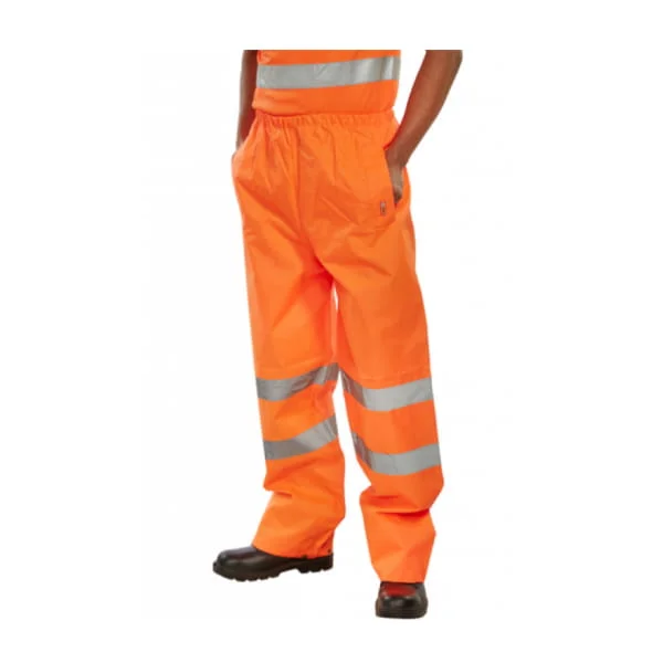 Beeswift B-seen High Visibility Traffic Trousers Orange Image