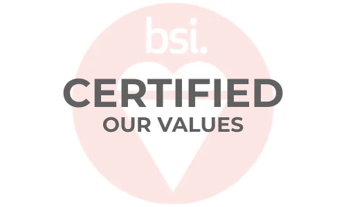 BSI ISO accreditation safety values about us