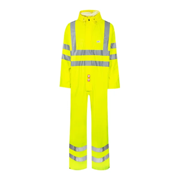 Lyngsoe FRLR57 Hi Vis Coverall Yellow Image