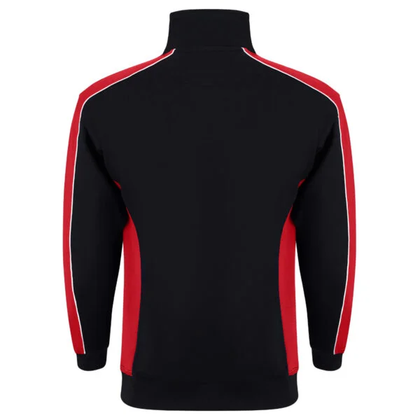 ORN 1288 Avocet Quarter Zip Sweatshirt Black Red Back Product Image