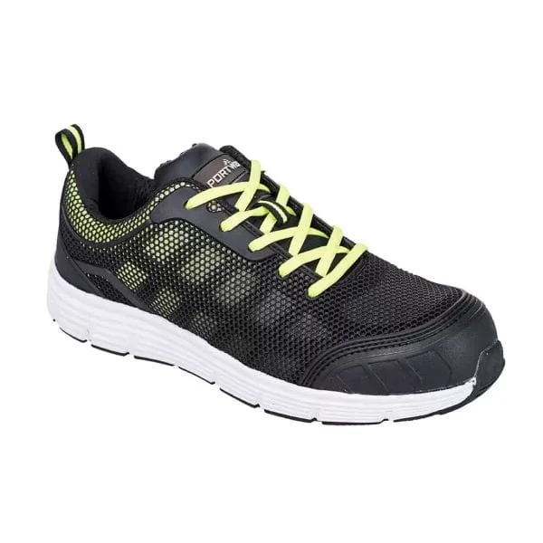 Portwest FT15 Steelite Trainers Black Green Product Image