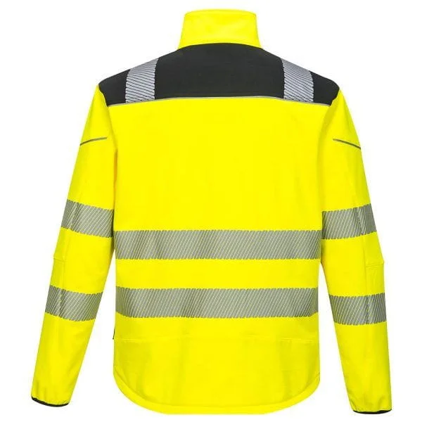 Portwest T402 PW3 Softshell Yellow Black Back Product Image
