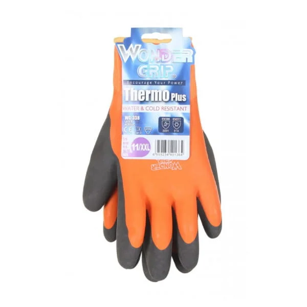 Wonder Grip WG-338 Thermo Plus safety gloves packaging product image