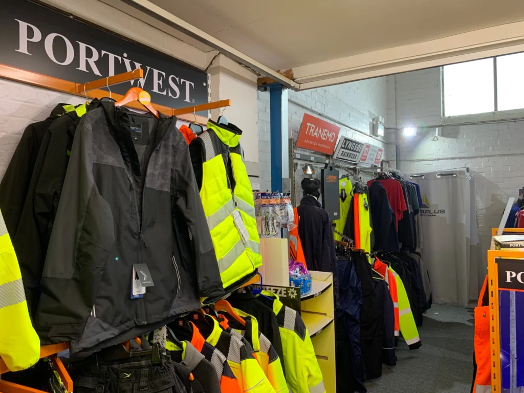 Workwear Cheltenham PPE trade counter