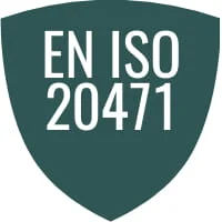 EN ISO 20471 safety standard label for clothing with high-visibility