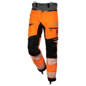 Solidur ULTRALIGHT 1A mens chainsaw trousers in the colour hi-vis orange Product Image