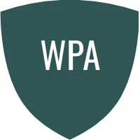 WPA safety standard label for safety footwear with water-penetration and water-absoprtion