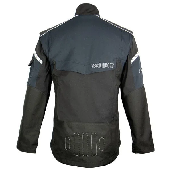 Solidur CLIMB womens working jacket CLVE25W in the colour blue - from the back - Product Image