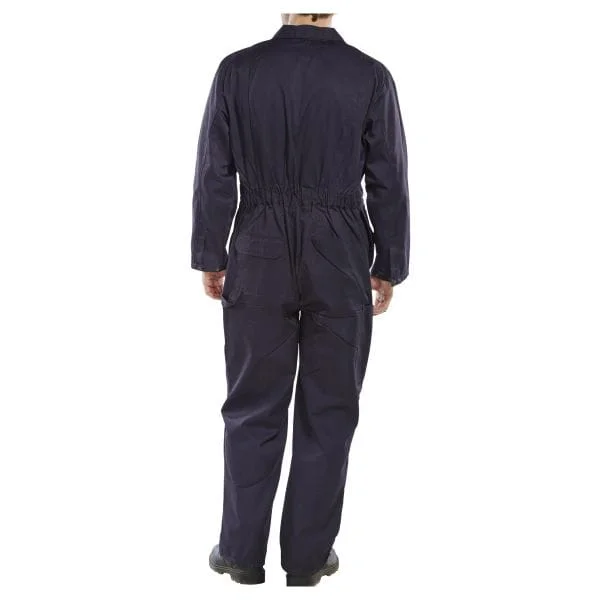 Beeswift heavyweight boilersuit PCBSHW coverall in the colour navy blue - from the back - Product Image